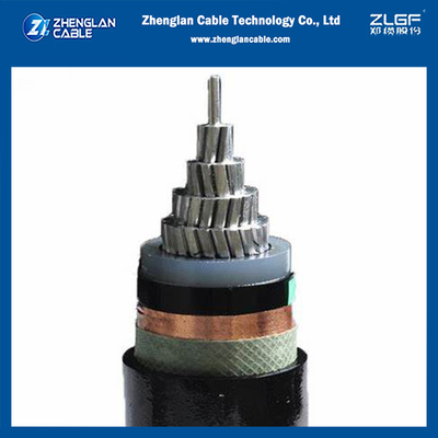 18 / 30KV 25kvのアルミニウム送電線XlpeはHdpeによっておおわれた1x240/20mm2を絶縁した
