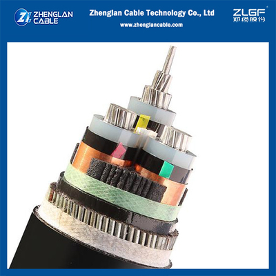 3.6/6(7.2)kv 3x240mm2 AL/SC/XLPE/SC/CTS/PVC/SWA/PVC アルミケーブル 装甲電源ケーブル IEC60502-2