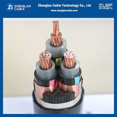 MV地下ケーブル N2XSY 6/10KV 3x70mm2 CU/SC/XLPE/SC/CTS/PE IEC60502-2