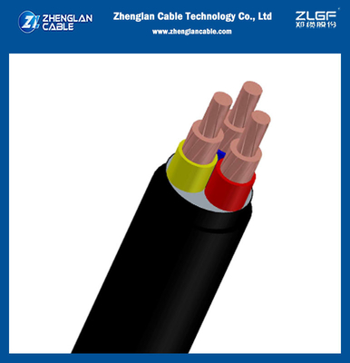 0.6/1KV低電圧銅Xlpe 隔離されたPVCコーティングケーブル IEC 60228,IEC 60502-1 (CU/XLPE/PVC) の3コア