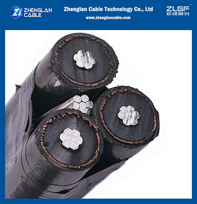 円形 コンパクト ストランディング H68 アルミ相導体 12.7/22kV エリアンバンドルケーブルのためのスクリーンされたMV ABCケーブル