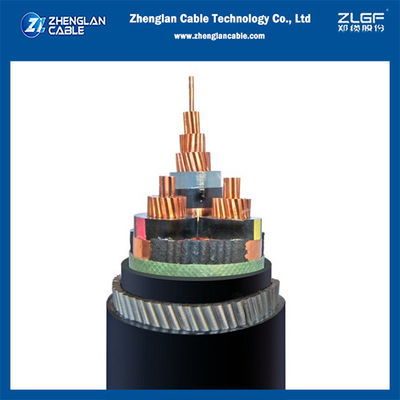 6/10KV Cu/SC/XLPE/SC/CTS/PVC/SWA/PVC 3x95mm2 メジナム電圧電源ケーブル
