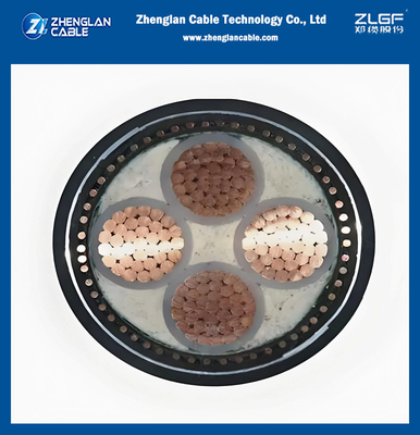 4芯電力ケーブル 95mm2 CU/AL導体 PVC/XLPE絶縁 定格電圧 0.6/1kV および 1.9/3.3kV PVC絶縁付き