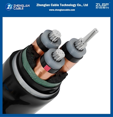 アルミ電力ケーブル 中電圧ケーブル 8.7/15kv AL/XLPE/CTS/PVC/STA/PVC 3x70mm2 IEC 60502-2