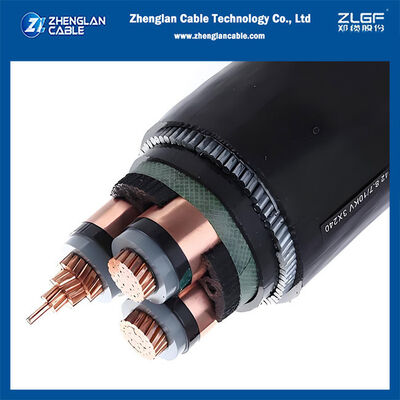 6.35/11KV 3x50mm2 CU/SC/XLPE/SC/CTS/PVC/SWA/PVC MV 銅ケーブル装甲タイプ中電圧電源ケーブル