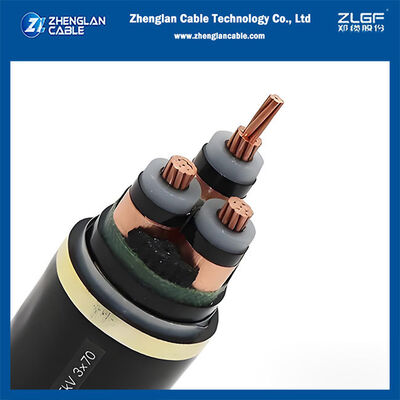 低煙ゼロハロゲン (LSZH) 外装中電圧ケーブル IEC 60332-1/IEC60332-3-24 難燃性 MV 電源ケーブル