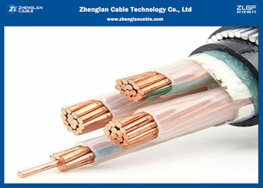 4c XLPEによって絶縁される装甲送電線、ポリ塩化ビニールの外装（AL/CU/PVC/XLPE/STA/NYBY/N2XBY）のわずかなセクション:4*1.5~4*400mmの²