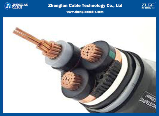 33KV CU XLPE SWA/STAのPEの中型の電圧送電線3x75 SQMM