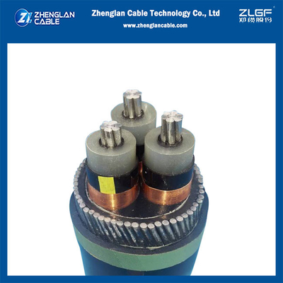 6-35KV 3中心アルミニウム ケーブルAl/SC/XLPE/SC/CTS/PVC VDE0276/IEC 60502のパート２